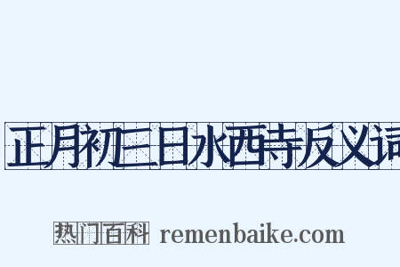 正月初三日水西寺反义词是什么意思的图片